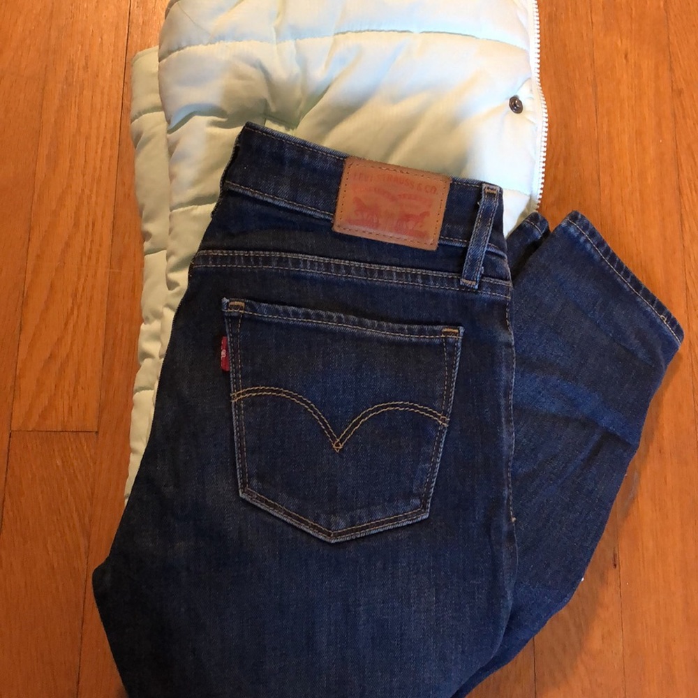 Levi’s 711 Selvedge Dark Wash Skinny Jeans Sz 25